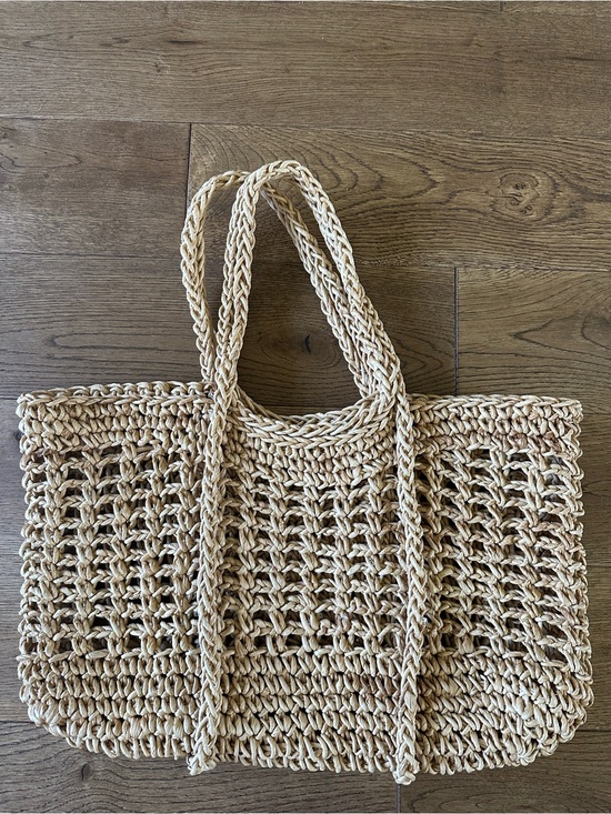 Vintage Handbags - Vintage Natural Woven Summer Bag